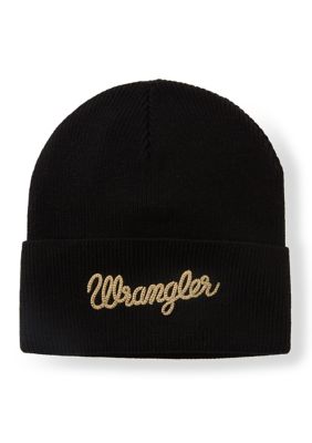 Wrangler Men's Embroidered Cuffed Knit Beanie