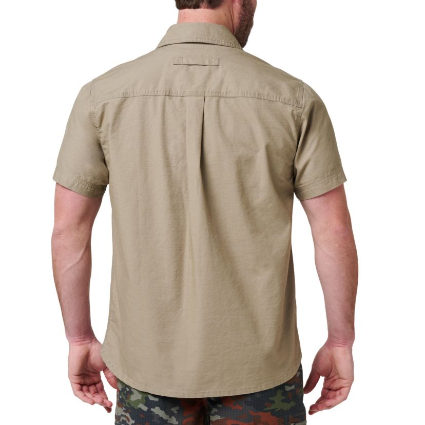 Mens Lucky Brand Workwear Short Sleeve Solid Cotton Slub Canvas Workshirt