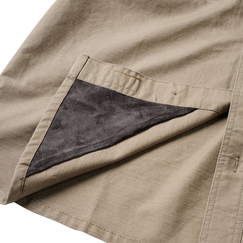 Mens Lucky Brand Workwear Short Sleeve Solid Cotton Slub Canvas Workshirt