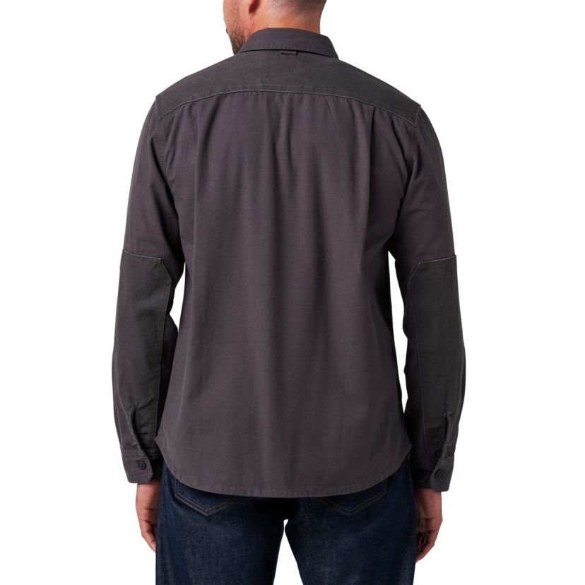 Mens Lucky Brand Workwear Long Sleeve Solid Slub Canvas Shirt