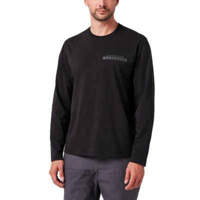 Men's Lucky Brand Workwear Long Sleeve Core Logo T-Shirt, Black, 2XL