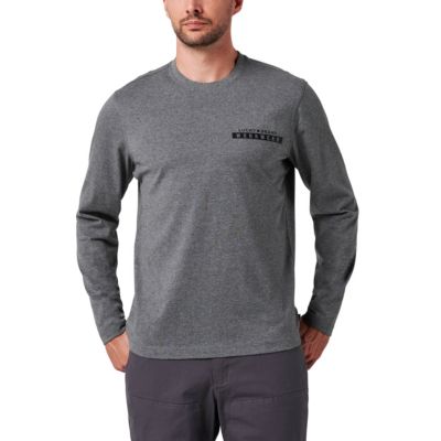 Men's Lucky Brand Workwear Long Sleeve Core Logo T-Shirt, Grey, 2XL