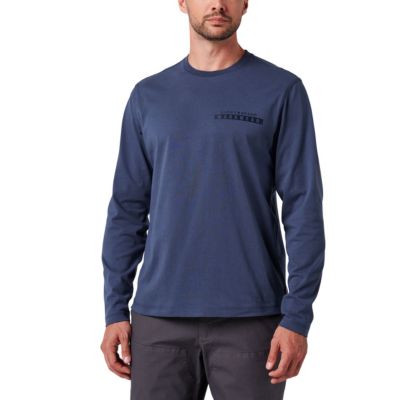 Men's Lucky Brand Workwear Long Sleeve Core Logo T-Shirt, Blue, 2XL
