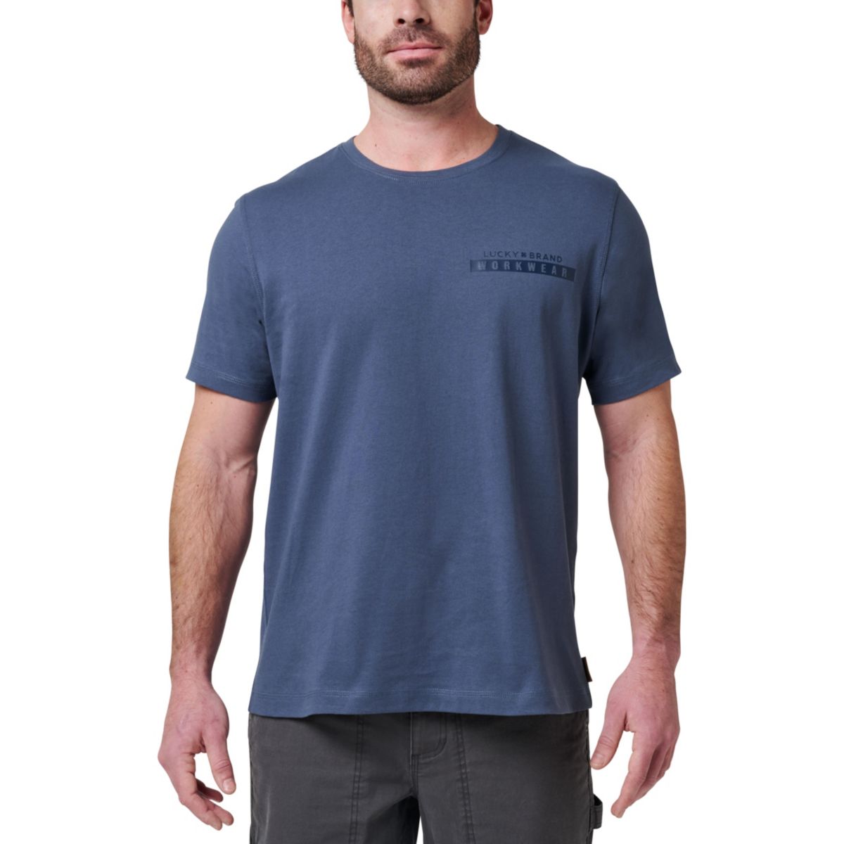 Mens Lucky Brand Workwear Short Sleeve Core Logo T-Shirt