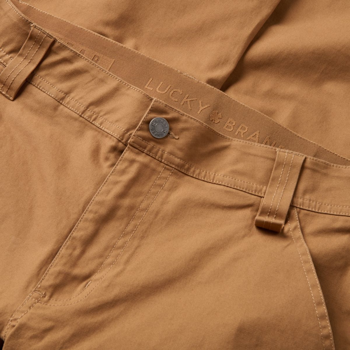 Mens Lucky Brand Workwear Dbl Knee Canvas Pant with Comfort Fit Waist