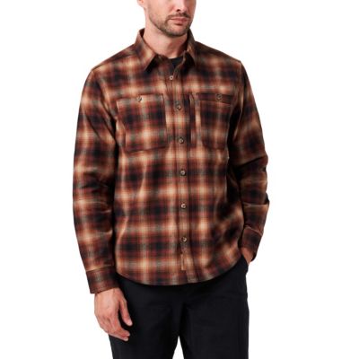 Men's Lucky Brand Workwear Long Sleeve River Yarn Dyed Plaid Flannel Workshirt, 2XL