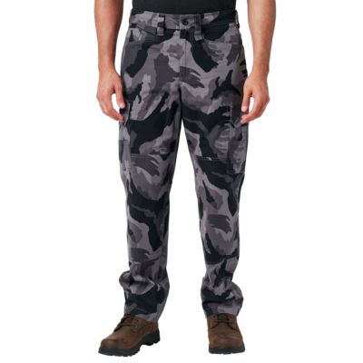 Men's Lucky Brand Workwear Canvas Camo Cargo Pant with Inner Drawstring, Black, 42 x 32