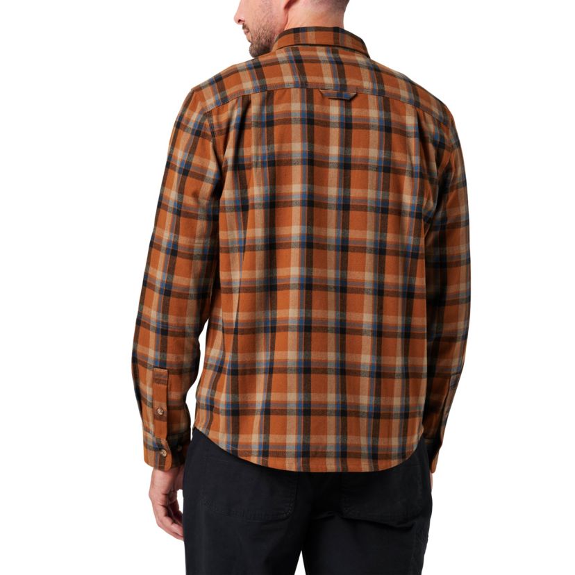 Mens Lucky Brand Workwear Long Sleeve Framework Yarn Dyed Plaid Flannel Workshirt