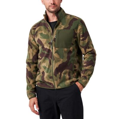 Men's Lucky Brand Workwear Full Zip Camo Polar Fleece Jacket