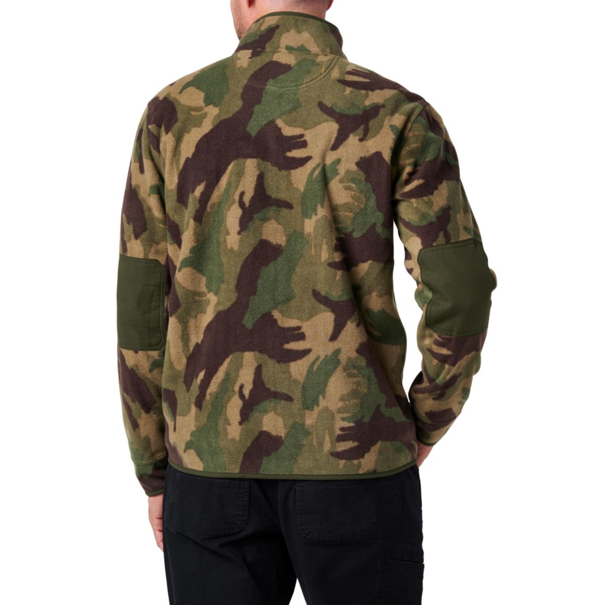 Mens Lucky Brand Workwear Full Zip Camo Polar Fleece Jacket