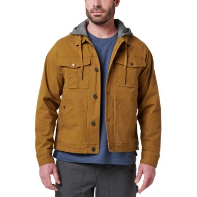 Men's Lucky Brand Workwear Canvas Trucker Jacket with Knit Hood, 2XL