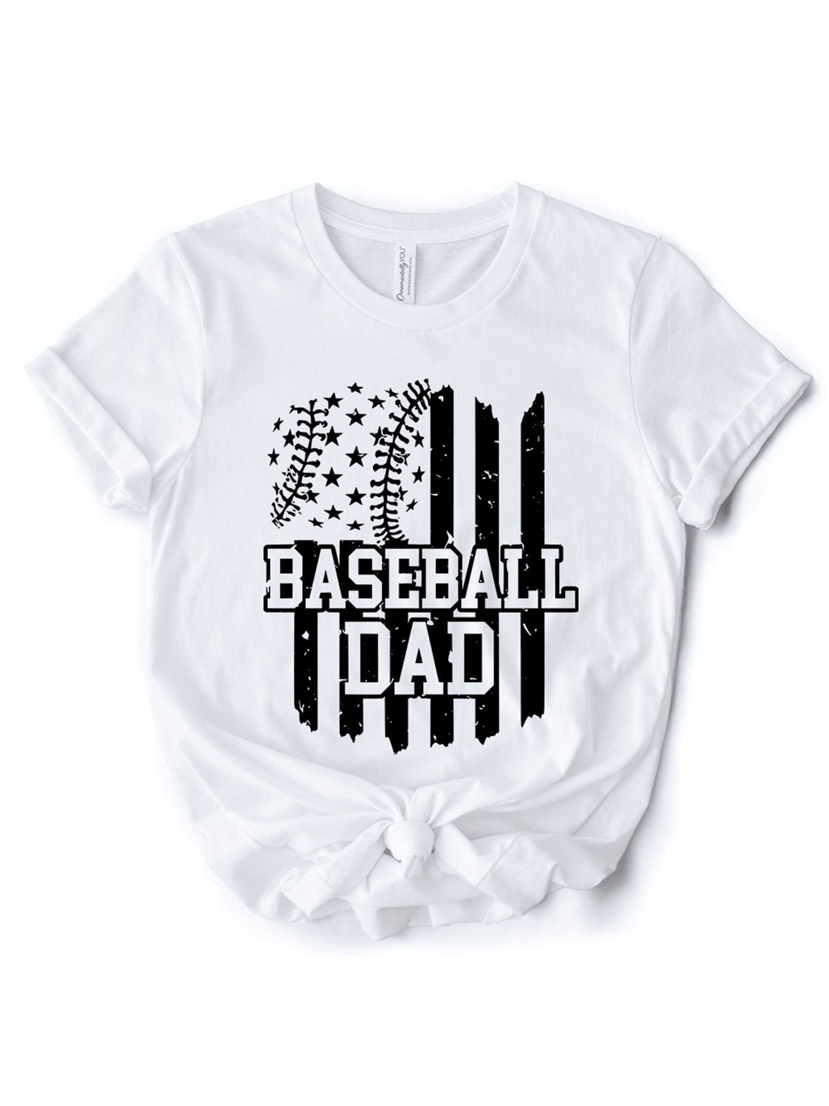 Baseball Dad T-Shirt Patriotic Tee for Sports Fathers