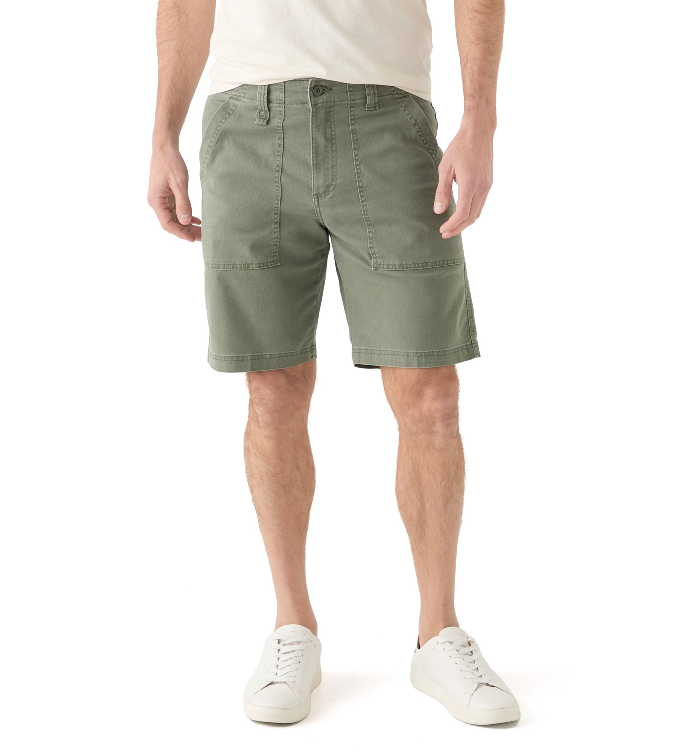 Mens Utility Fatigue Flat Front Shorts 