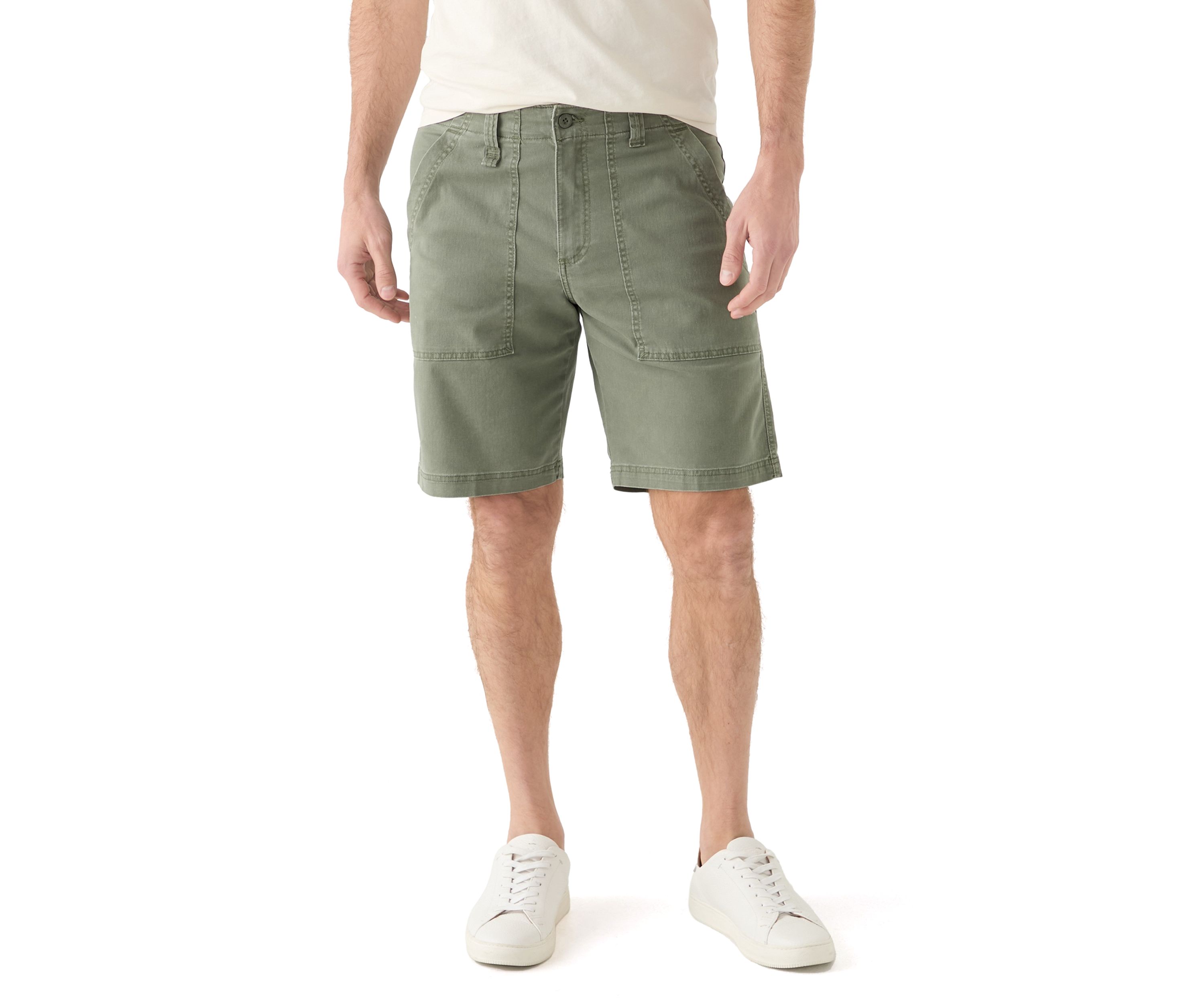 Mens Utility Fatigue Flat Front Shorts 