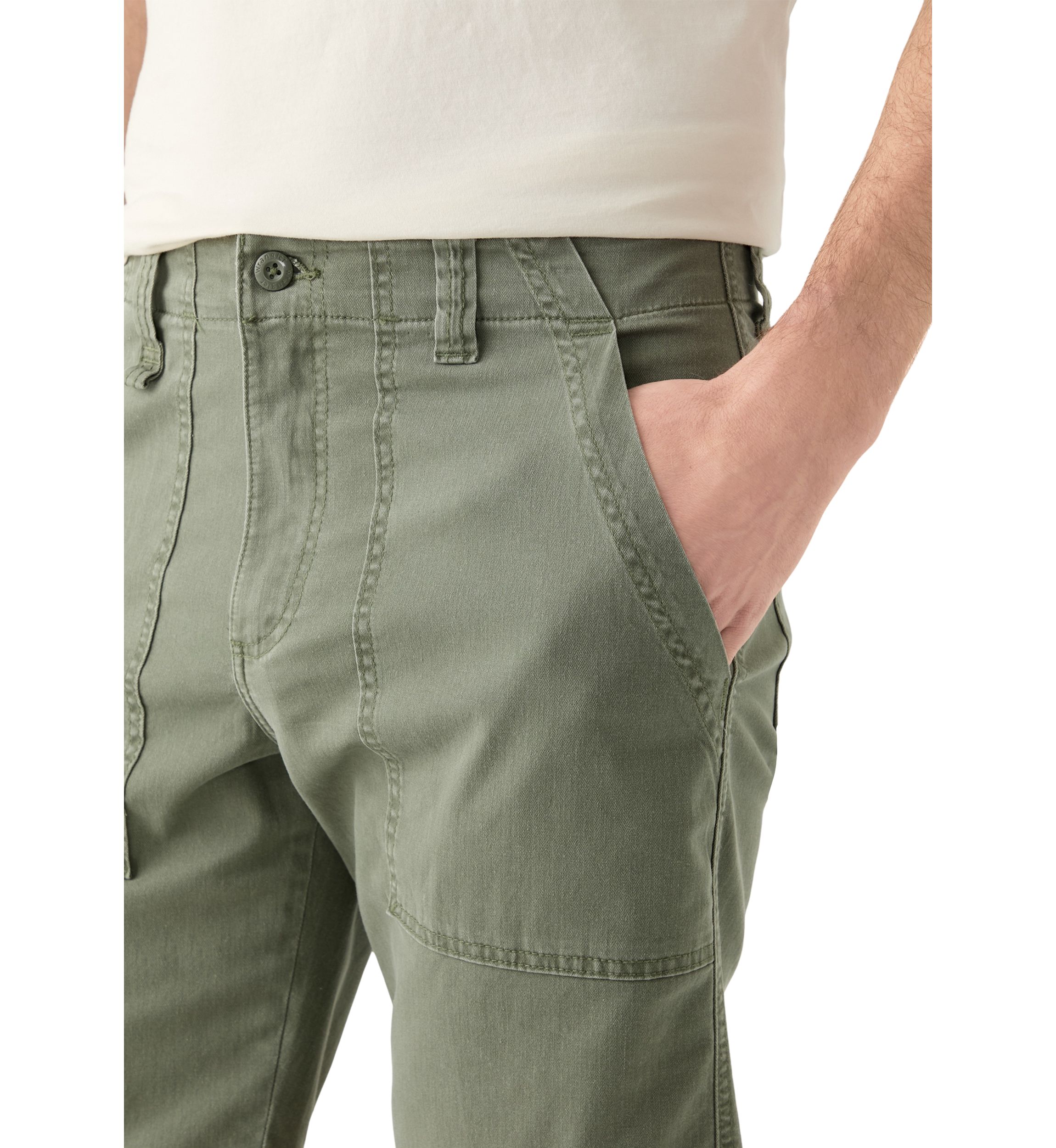 Mens Utility Fatigue Flat Front Shorts 