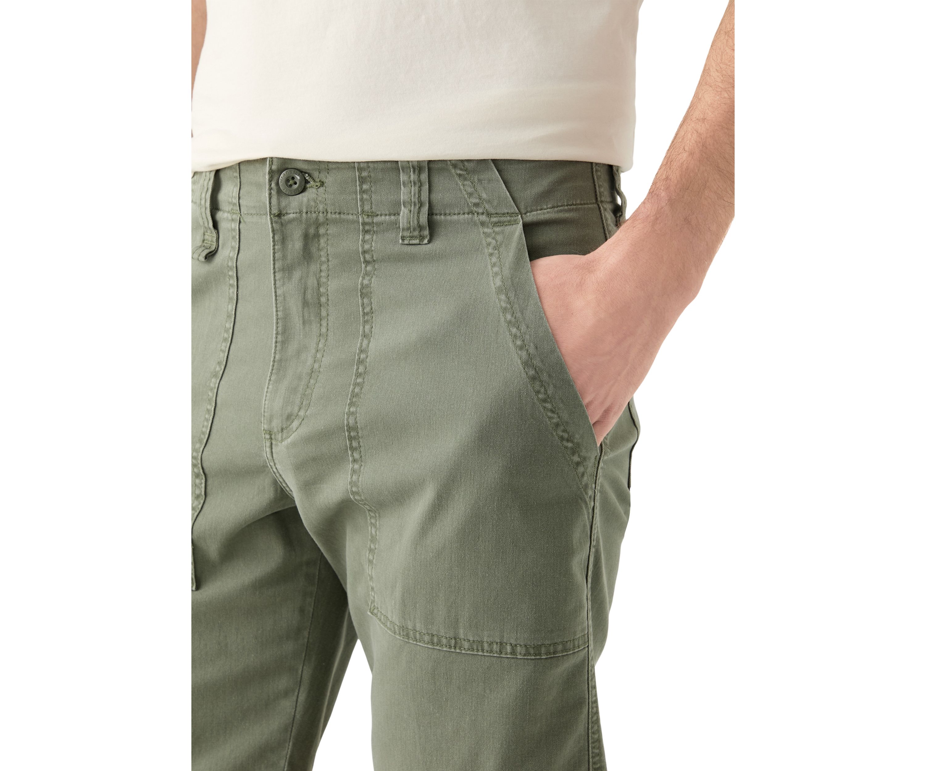 Mens Utility Fatigue Flat Front Shorts 
