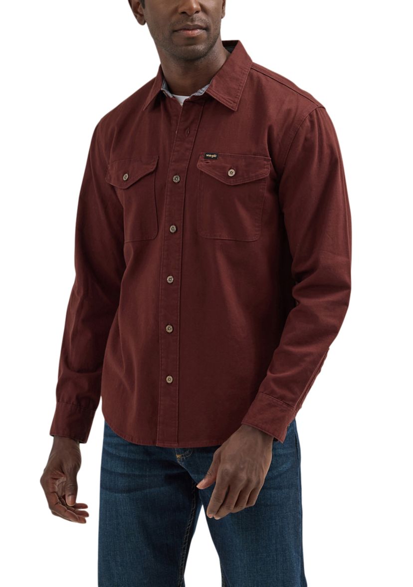 Mens Brushed Back Twill Shirt