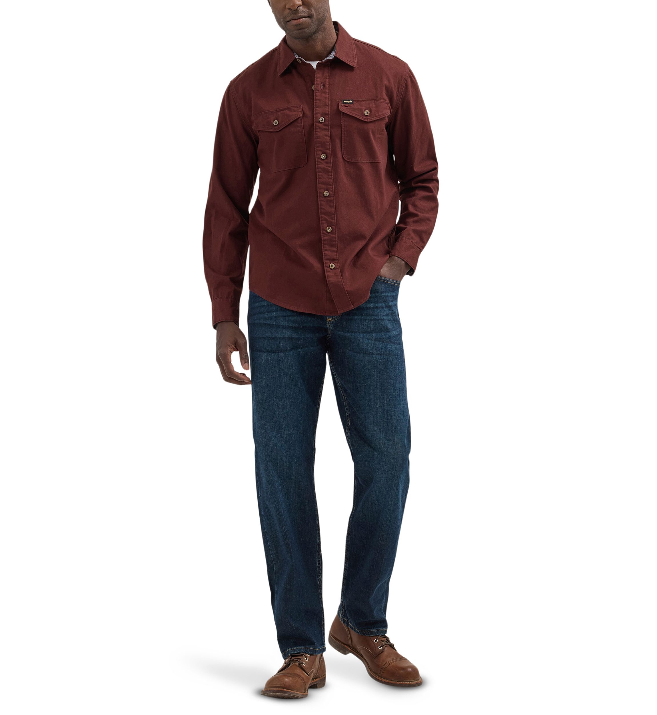 Mens Brushed Back Twill Shirt