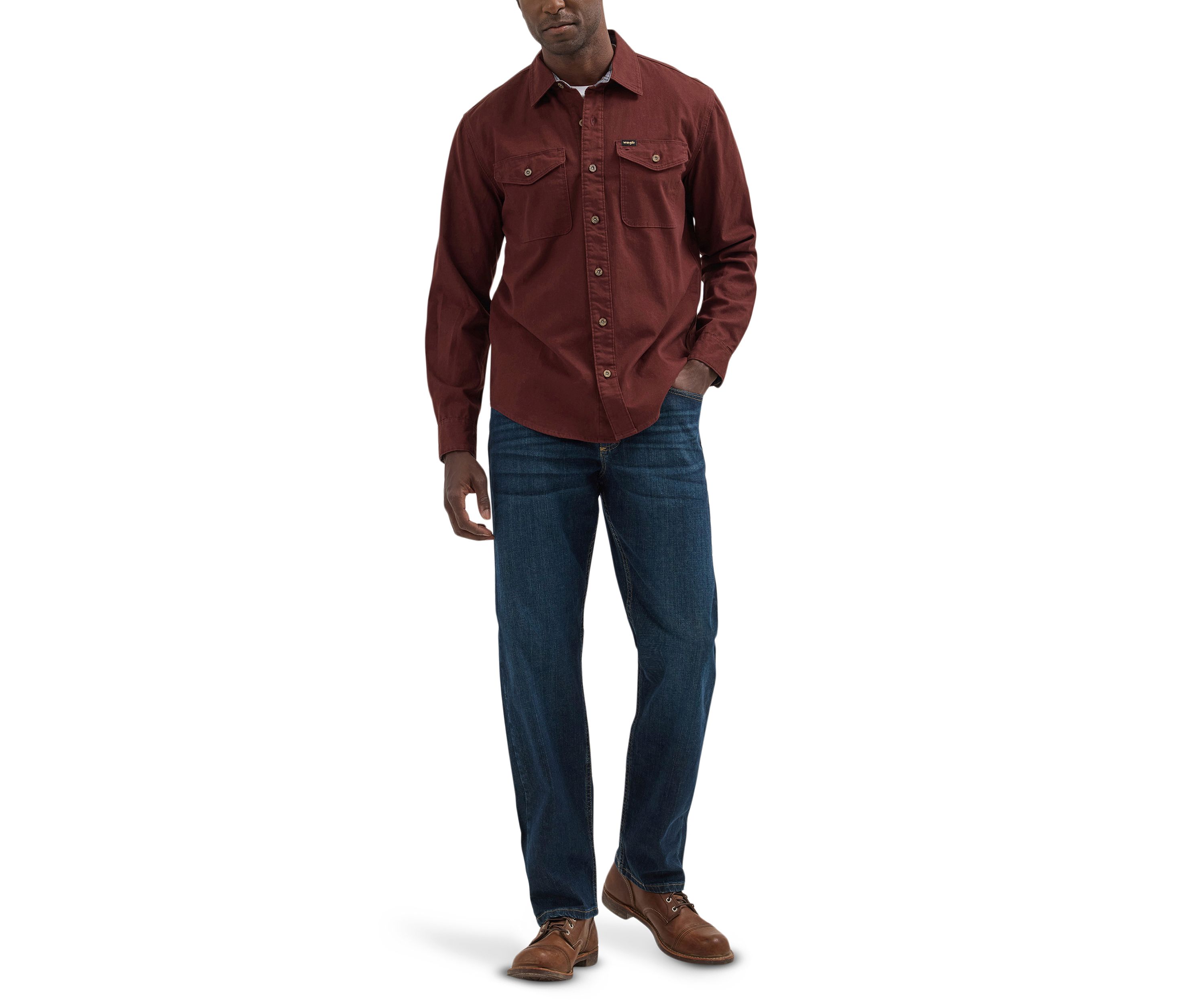 Mens Brushed Back Twill Shirt