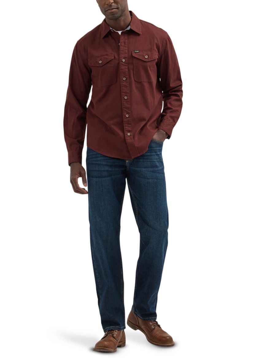 Mens Brushed Back Twill Shirt