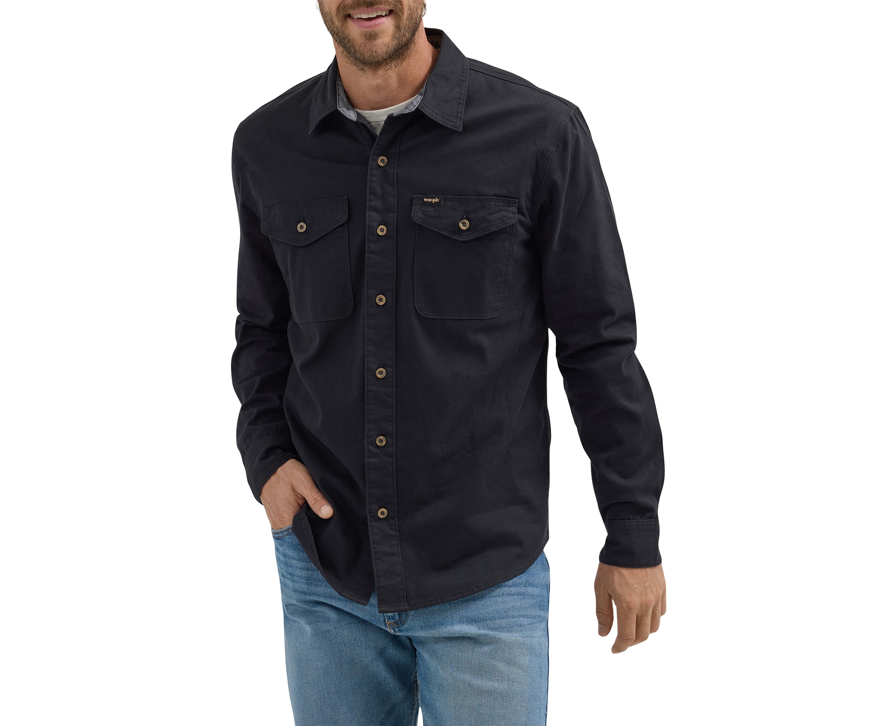 Mens Solid Twill Shirt