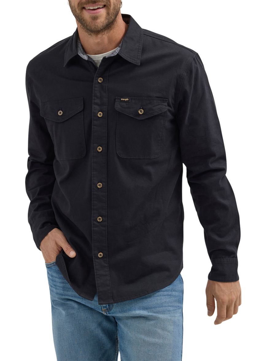Mens Solid Twill Shirt