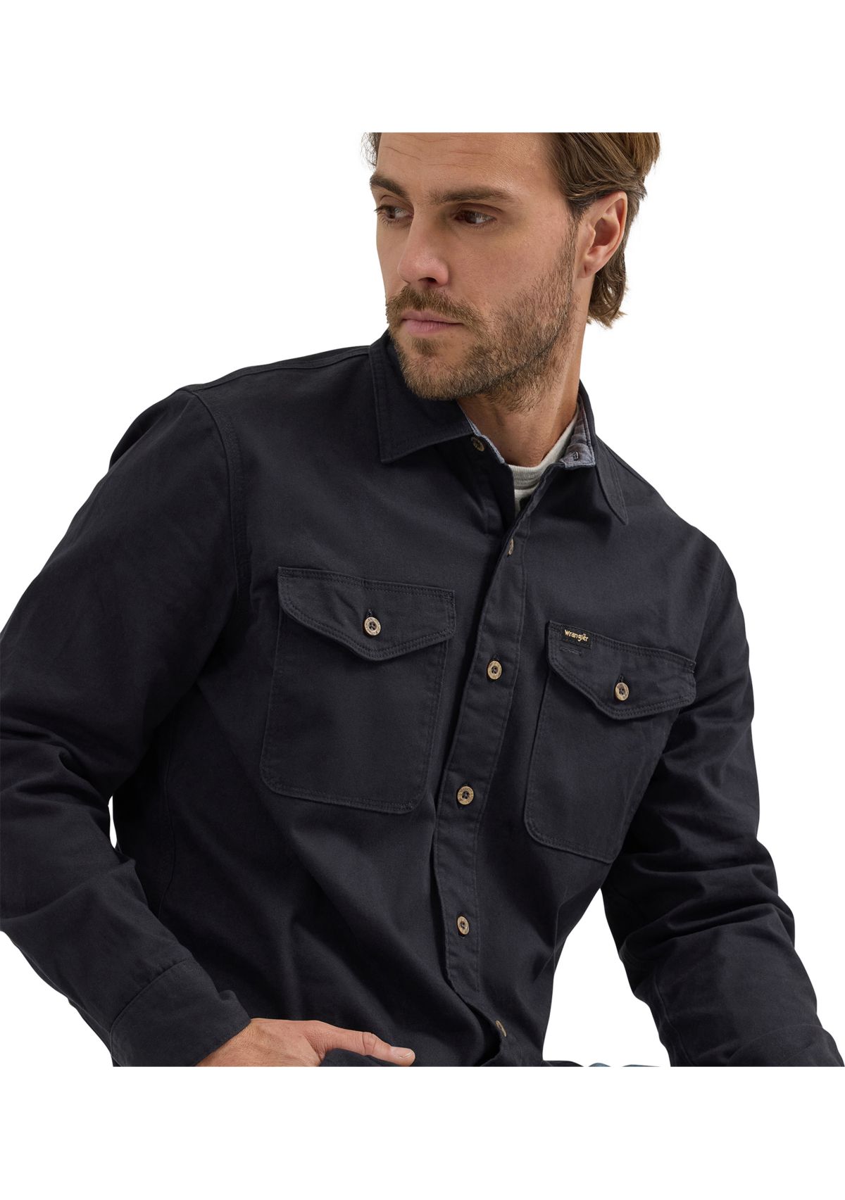 Mens Solid Twill Shirt