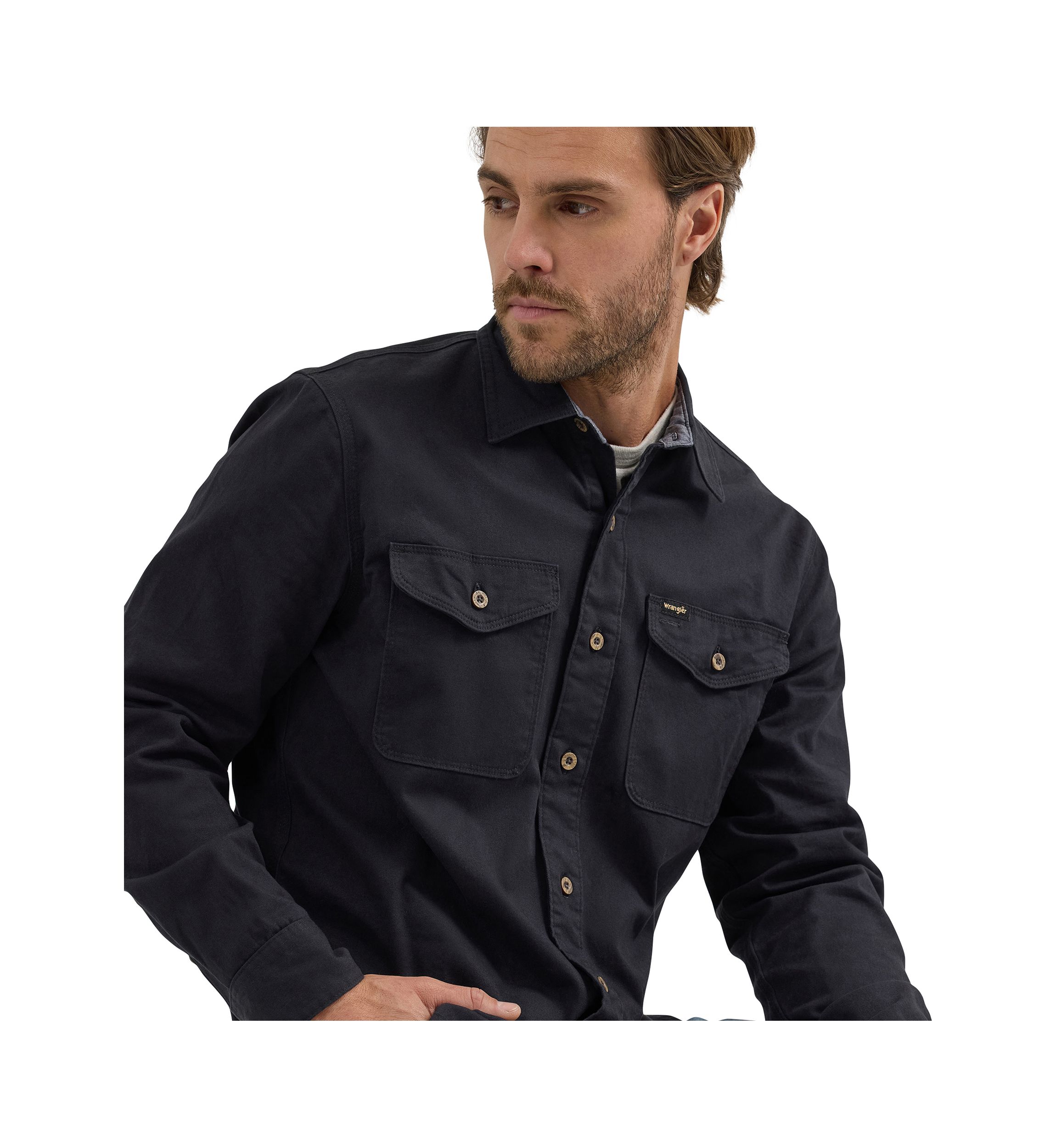 Mens Solid Twill Shirt