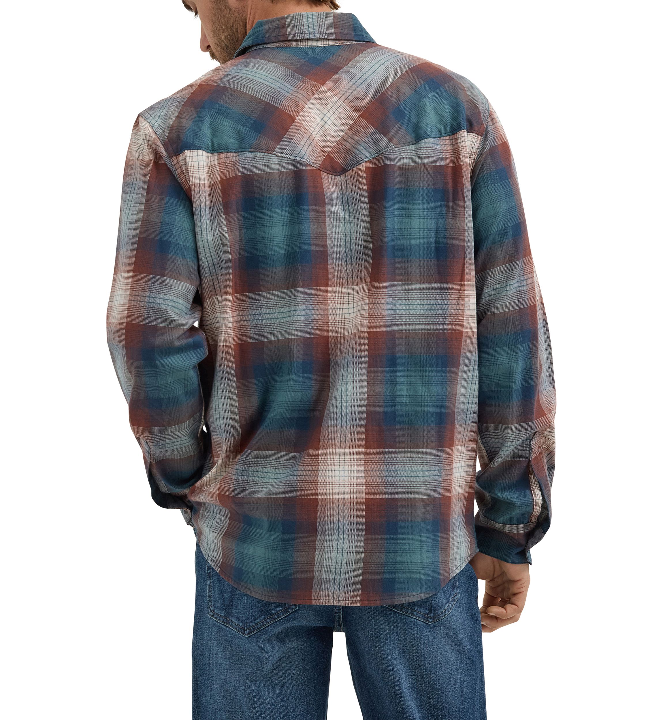 Long Sleeve Broken Twill Plaid Shirt 
