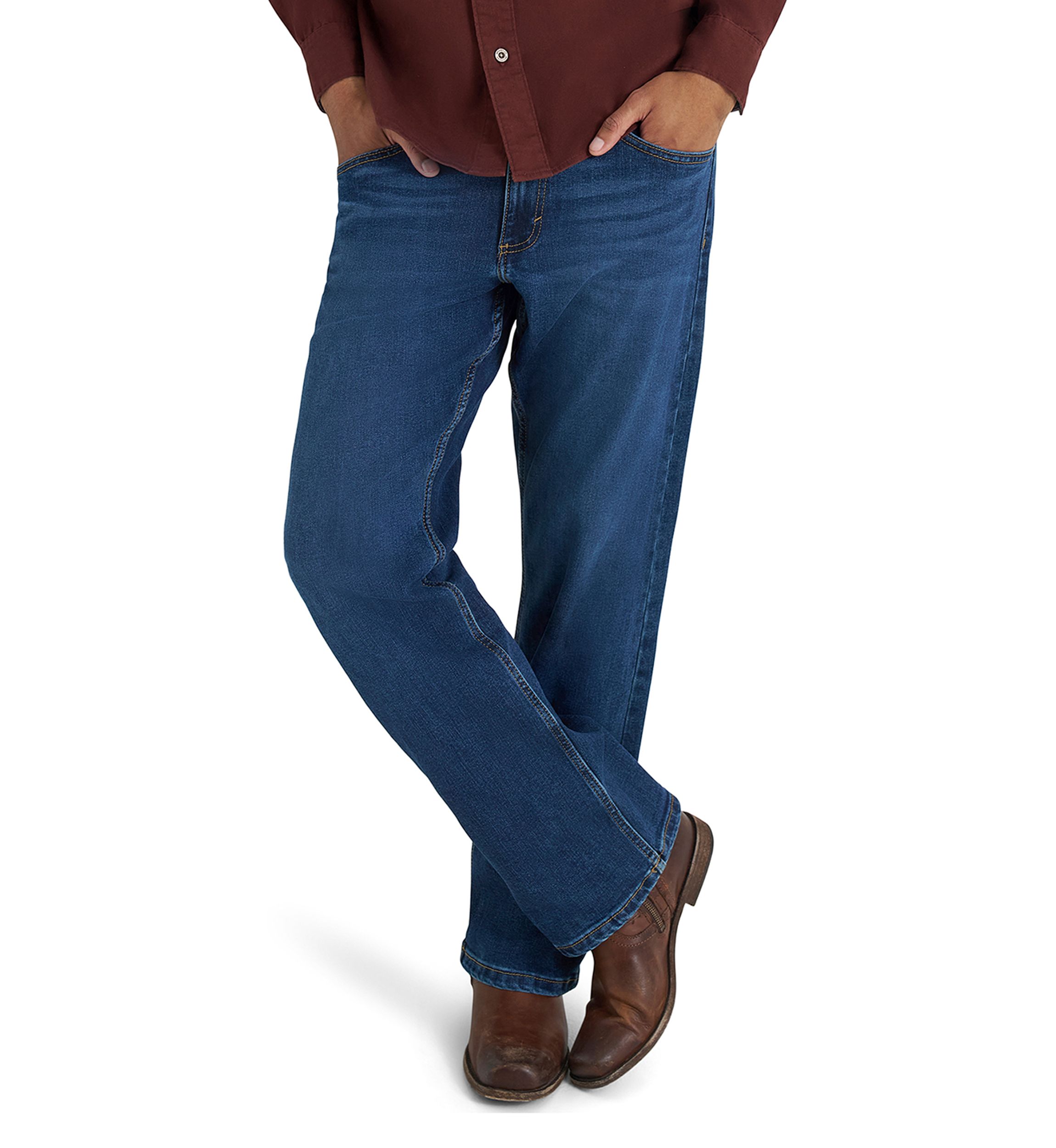Mens Relaxed Bootcut Jeans