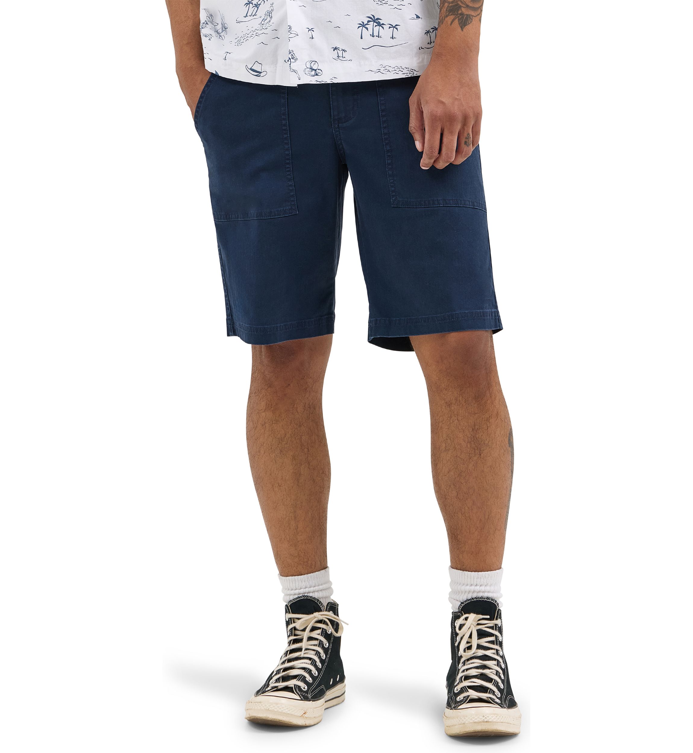 Mens Utility Fatigue 10 Flat Front Shorts