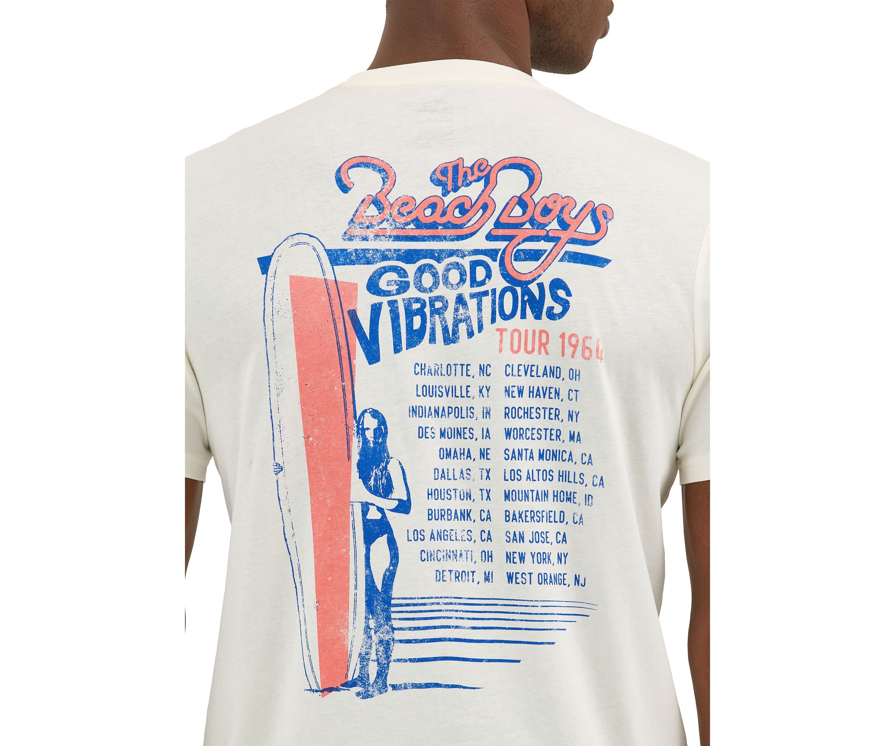 Mens Beach Boys Good Vibes Graphic T-Shirt