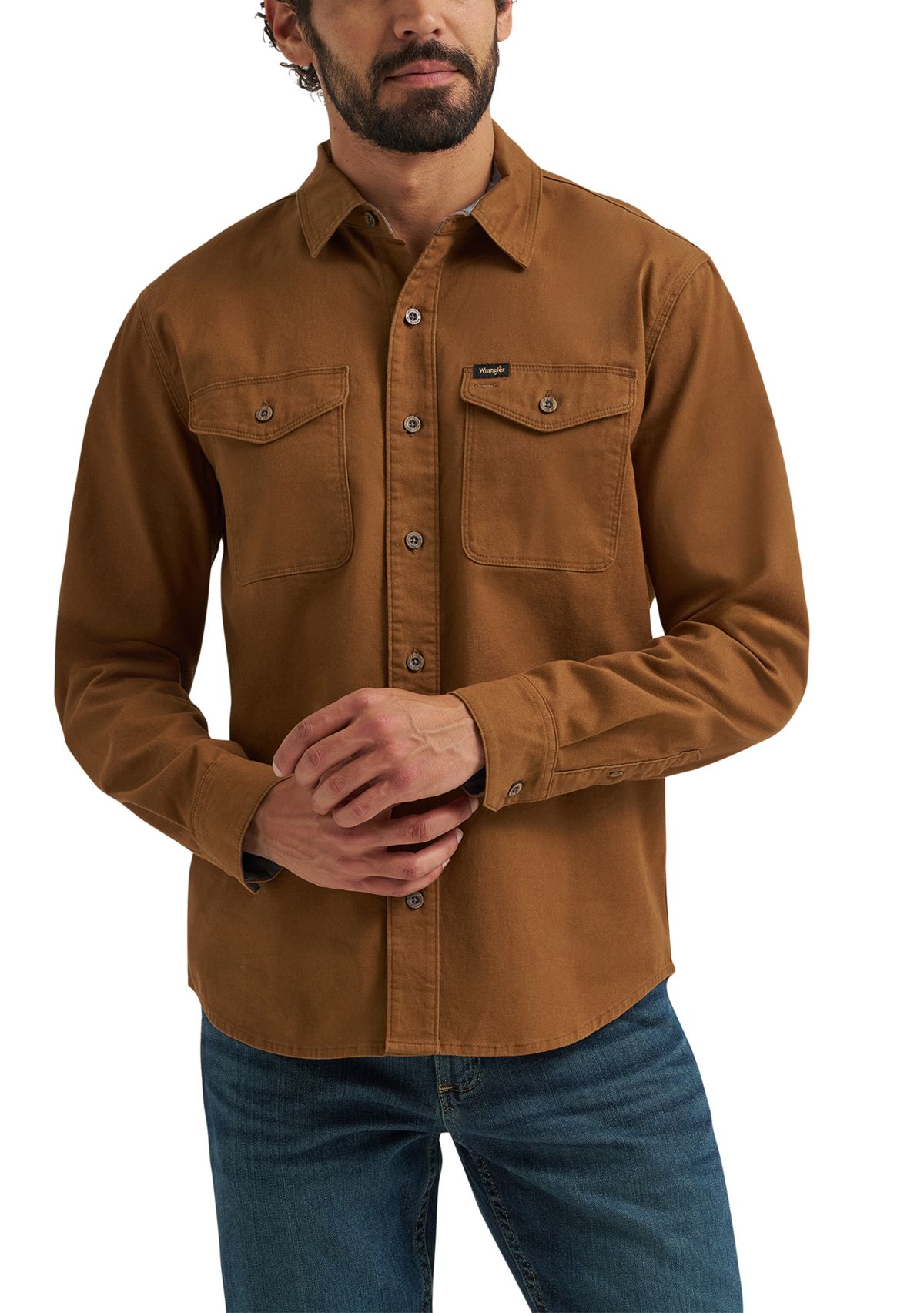 Mens Brushed Back Twill Shirt