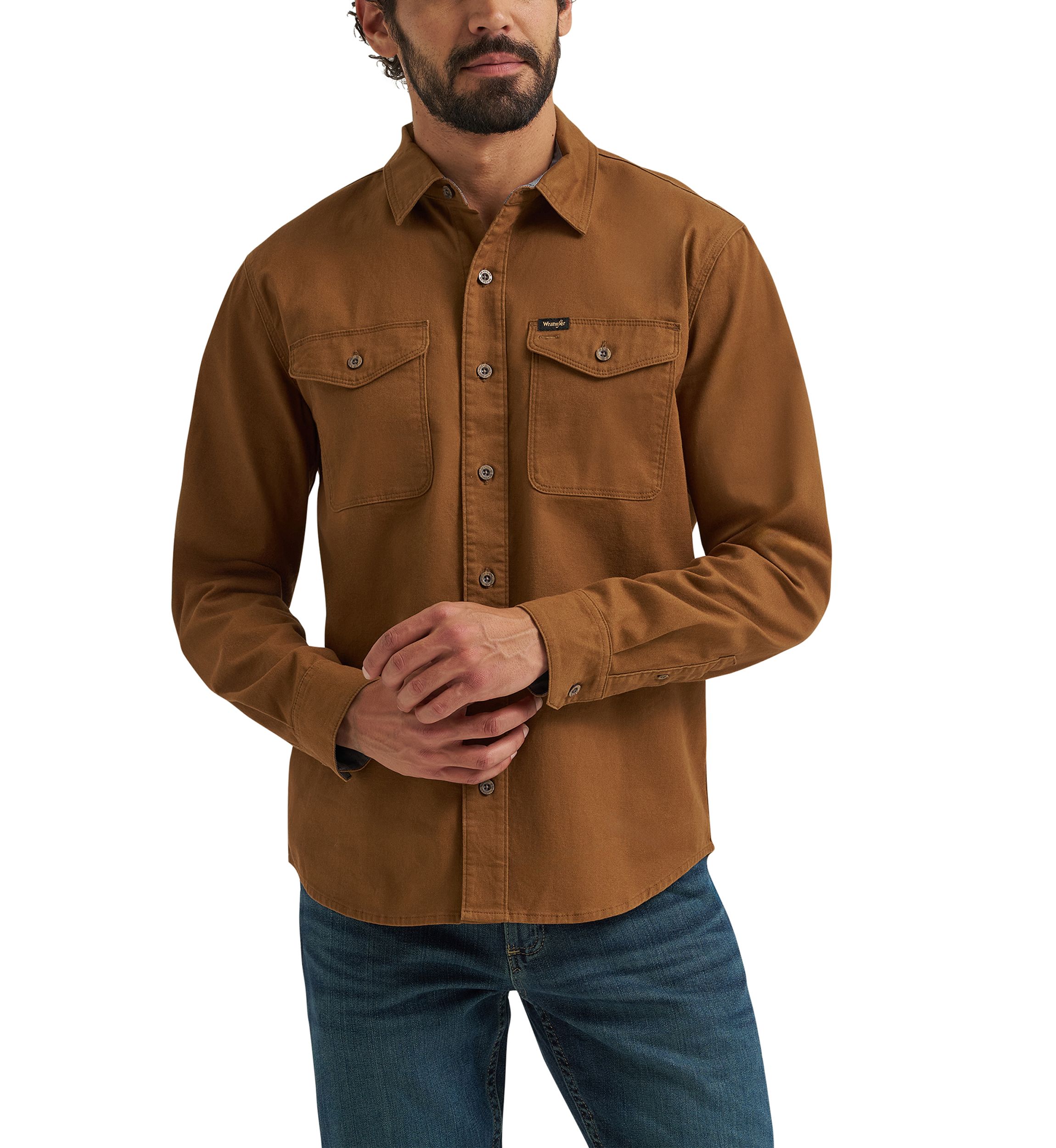 Mens Brushed Back Twill Shirt
