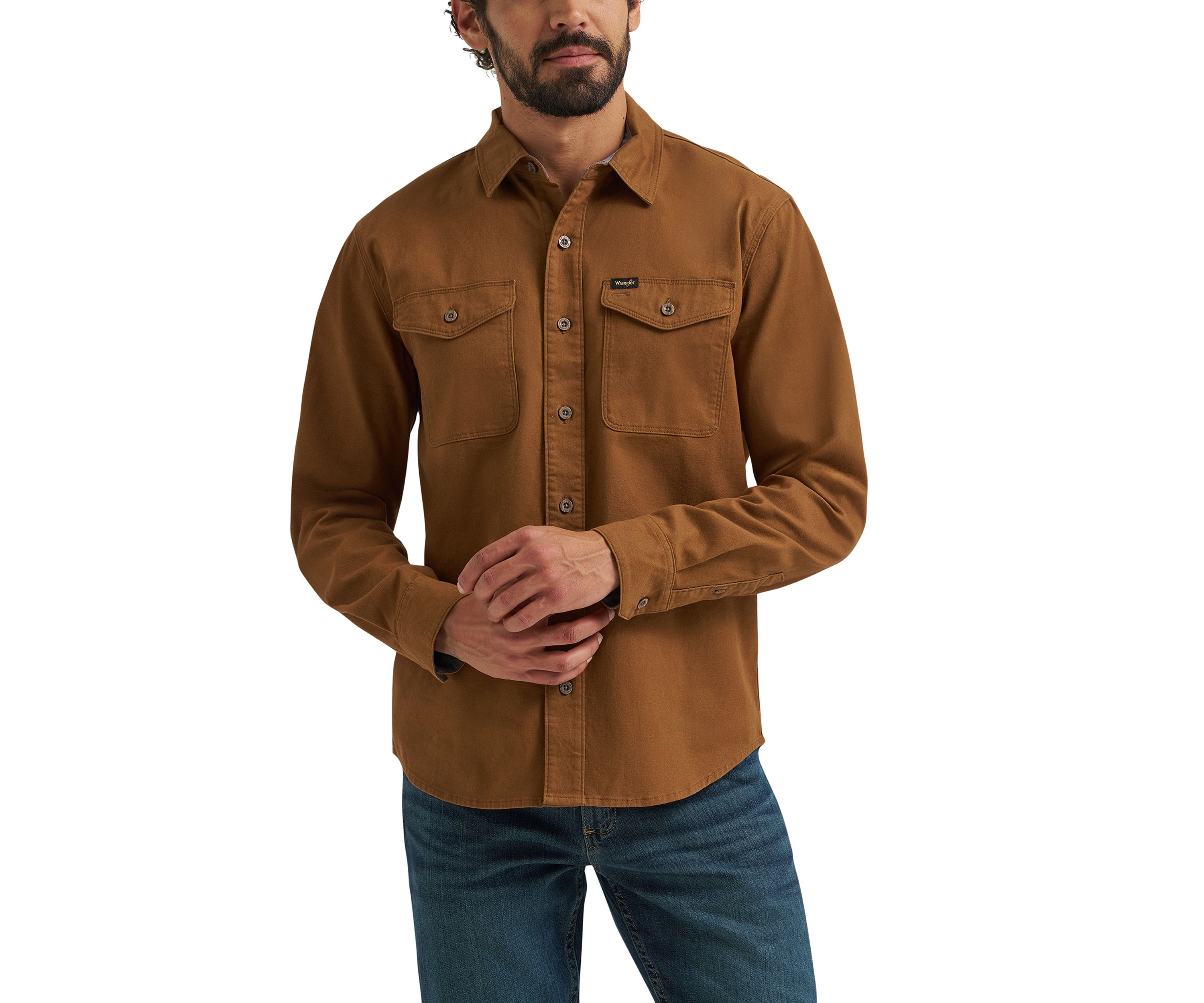 Mens Brushed Back Twill Shirt