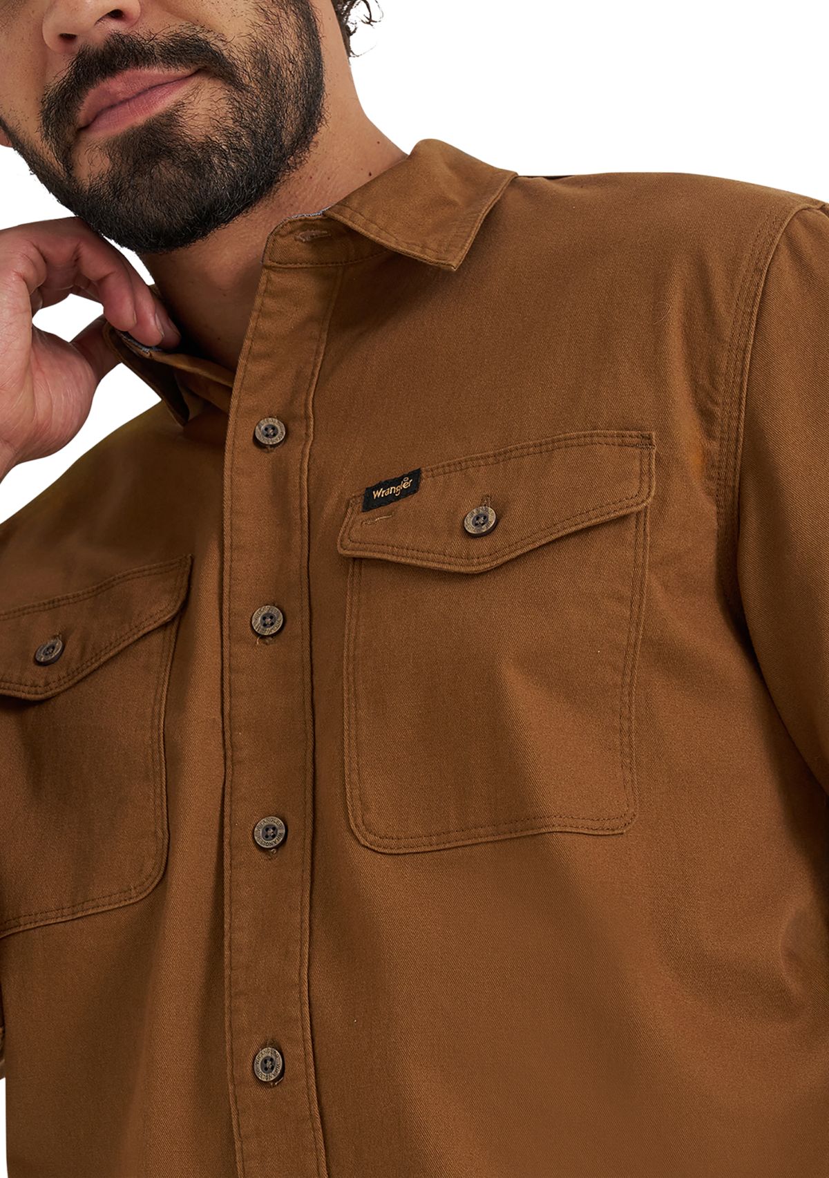 Mens Brushed Back Twill Shirt