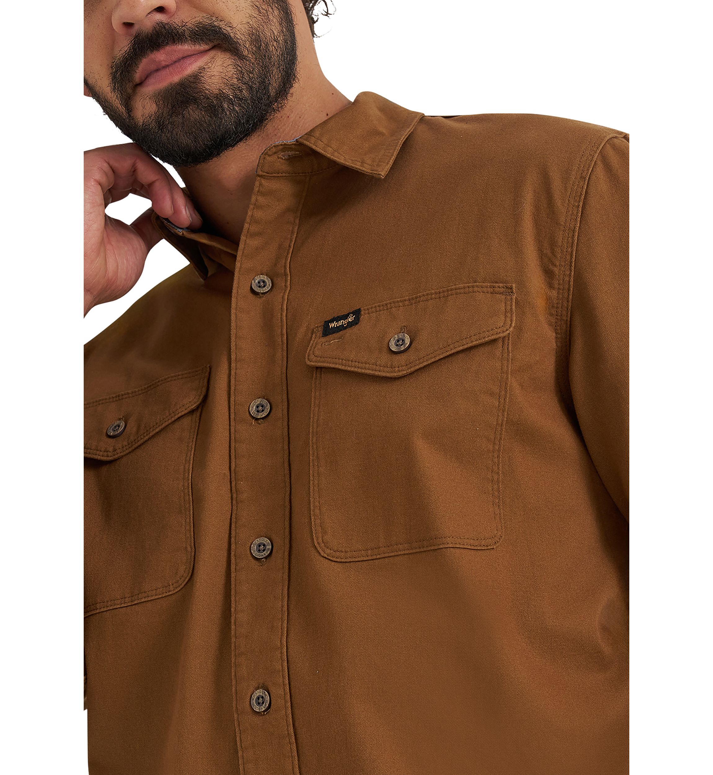 Mens Brushed Back Twill Shirt