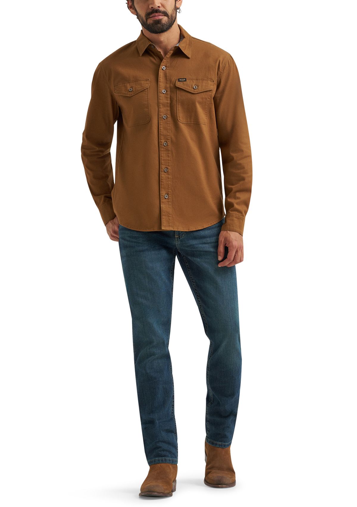 Mens Brushed Back Twill Shirt