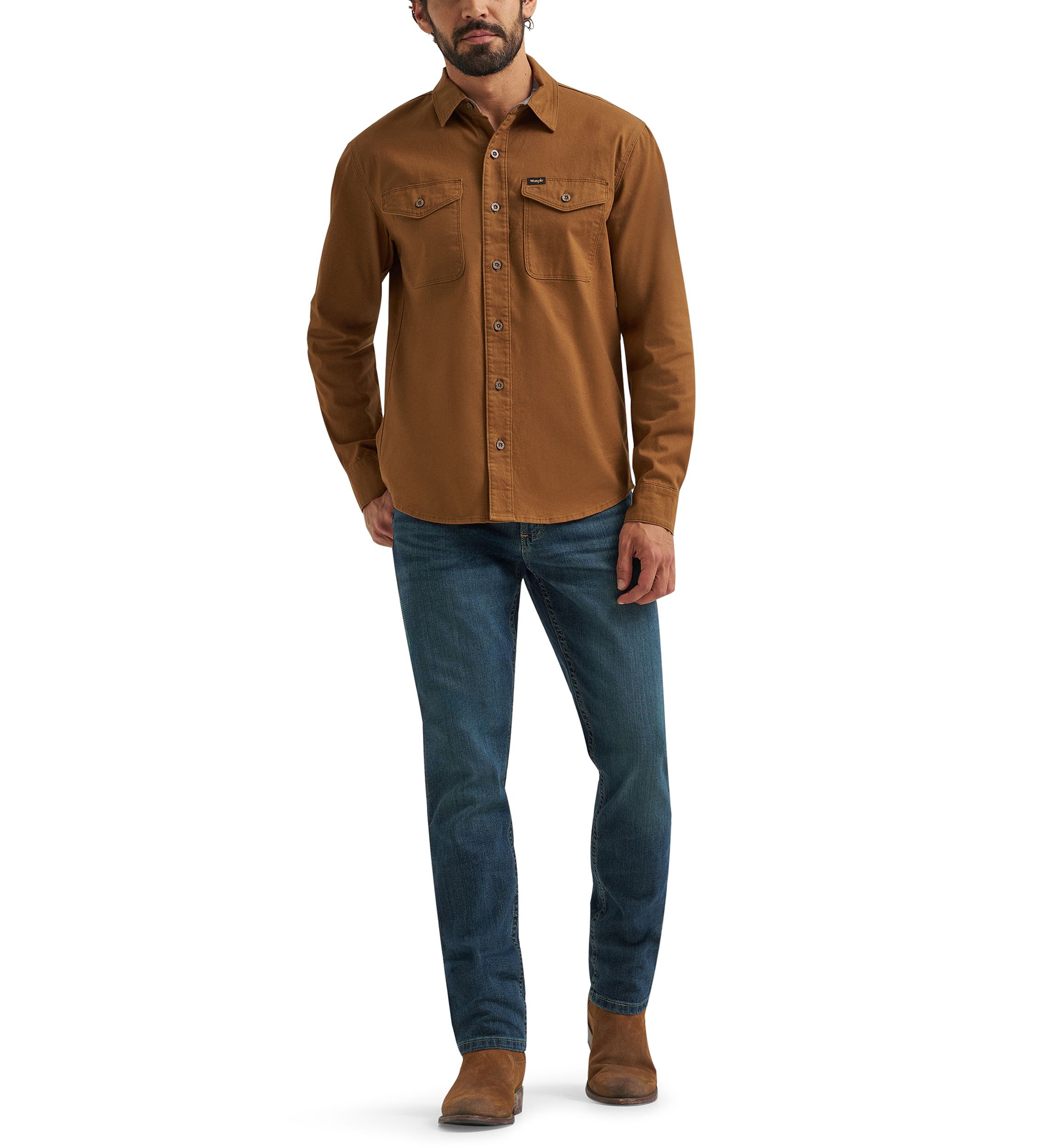 Mens Brushed Back Twill Shirt