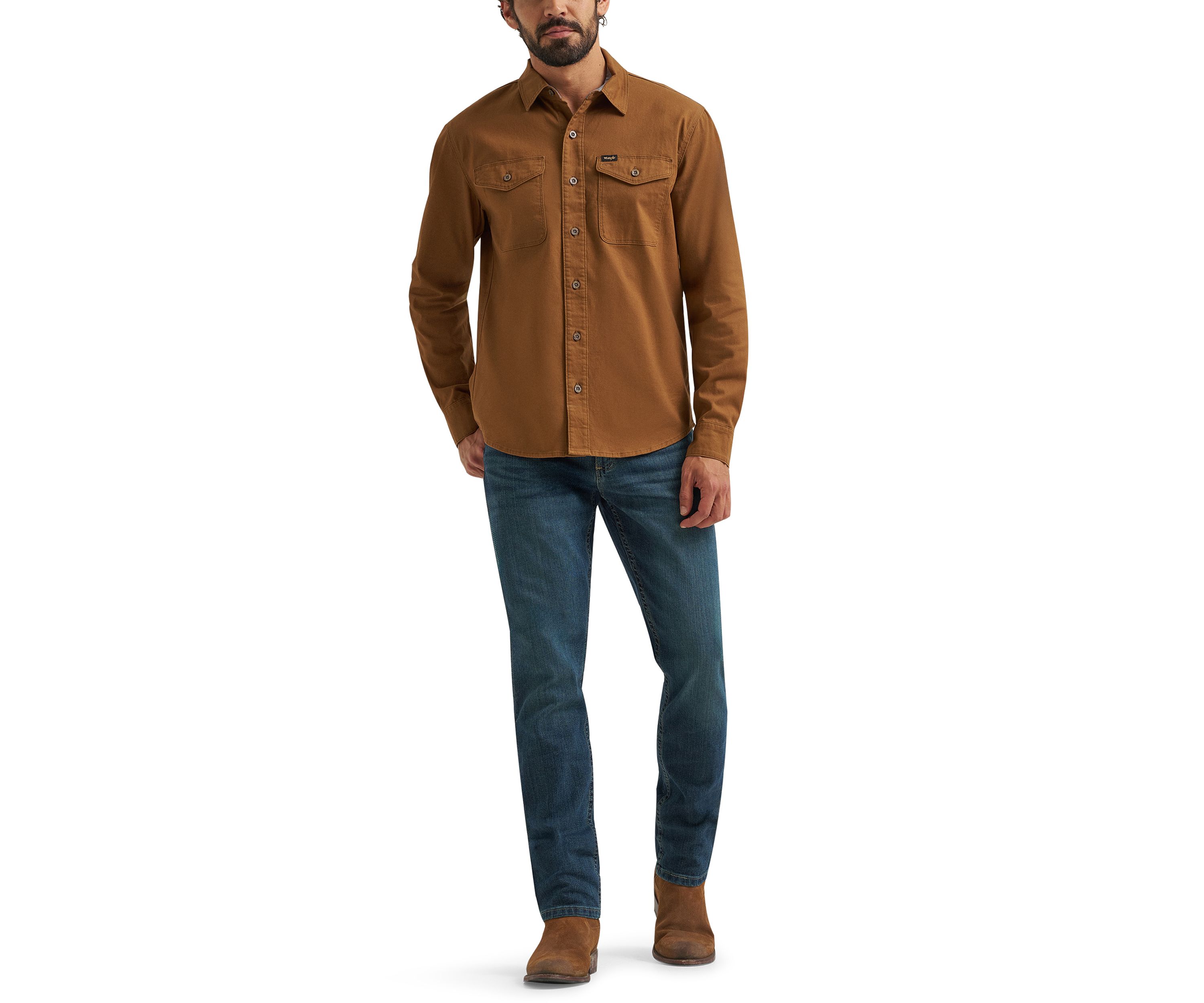 Mens Brushed Back Twill Shirt