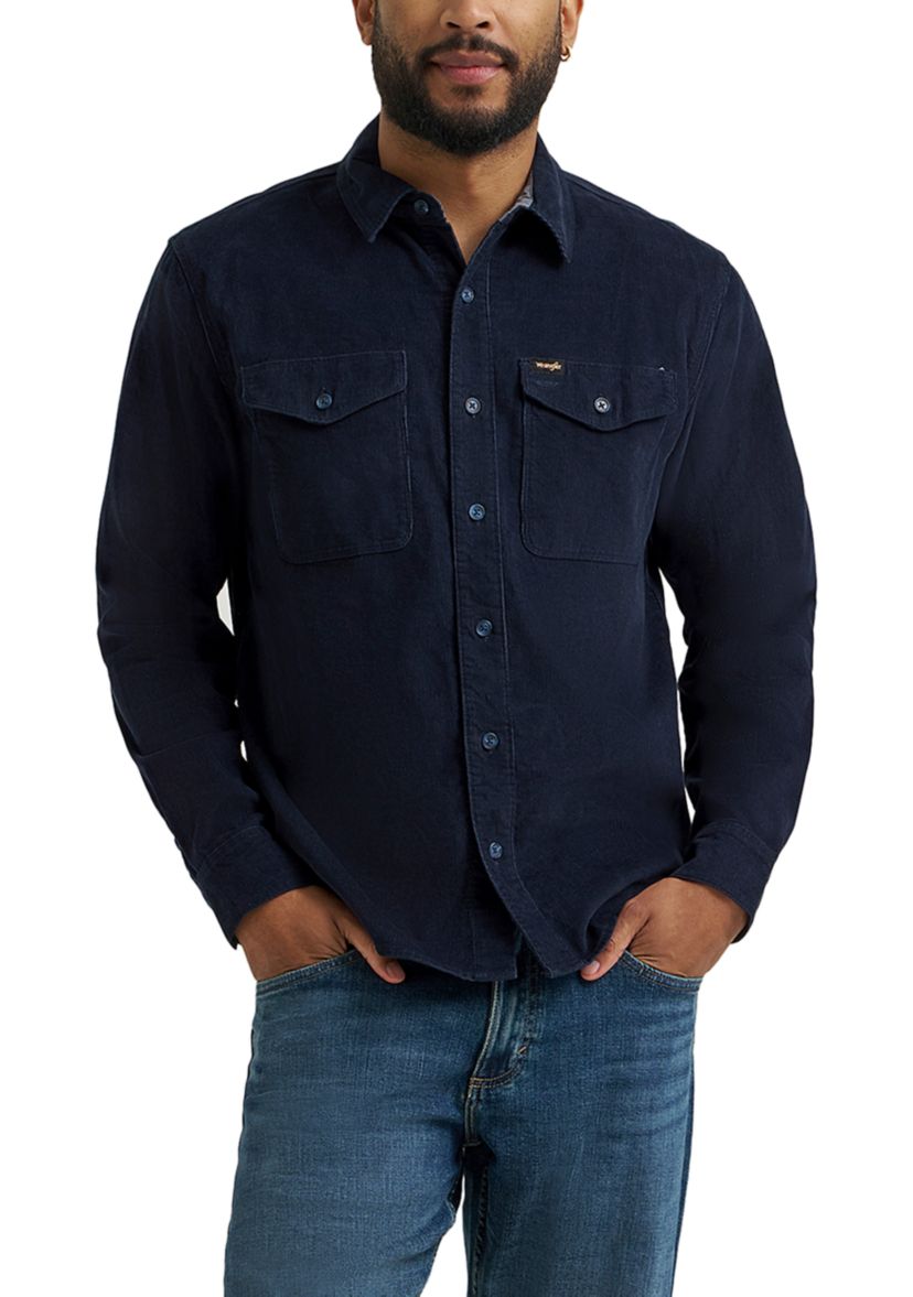 Mens Long Sleeve Corduroy Shirt