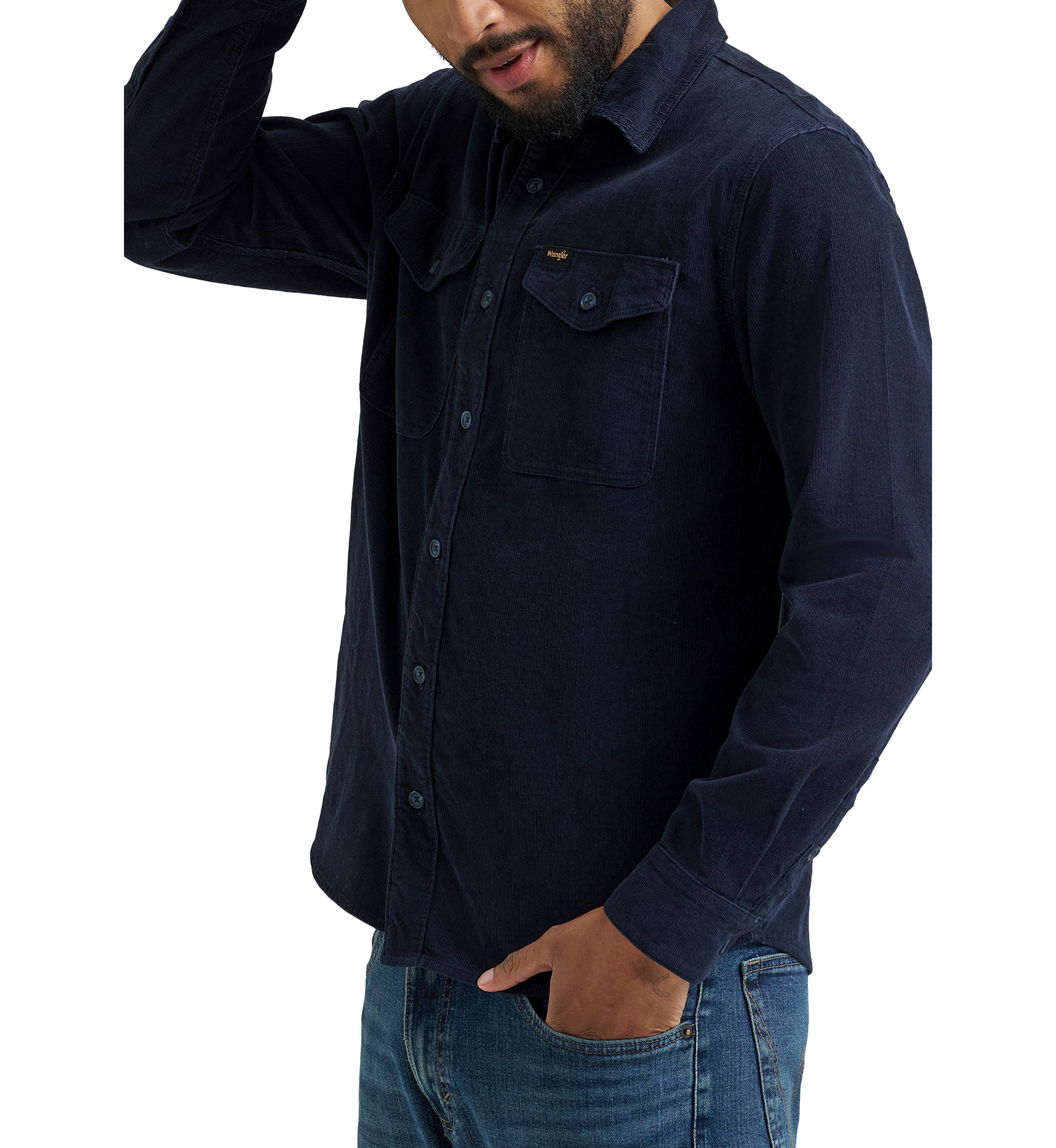 Mens Long Sleeve Corduroy Shirt