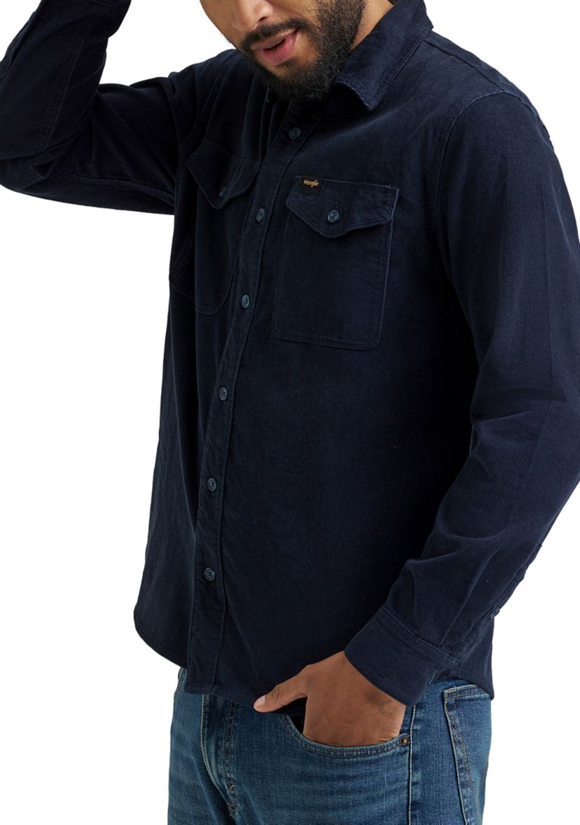 Mens Long Sleeve Corduroy Shirt