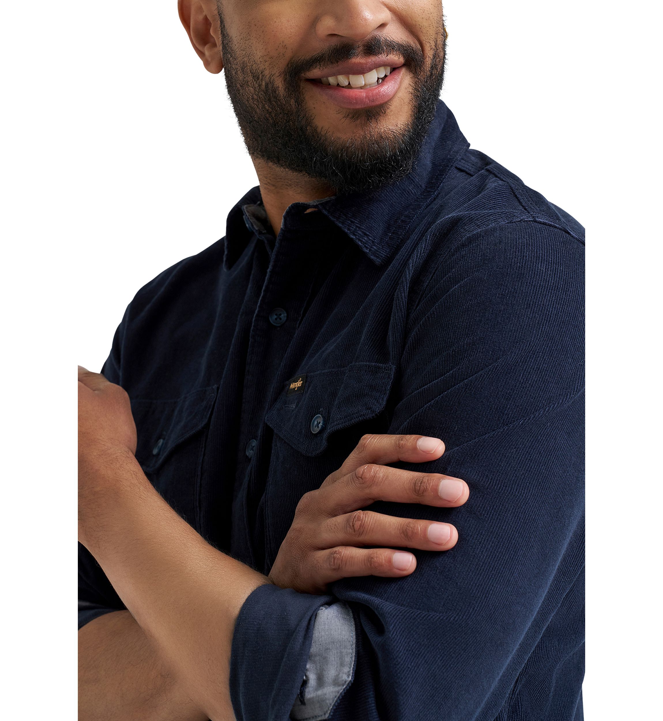 Mens Long Sleeve Corduroy Shirt