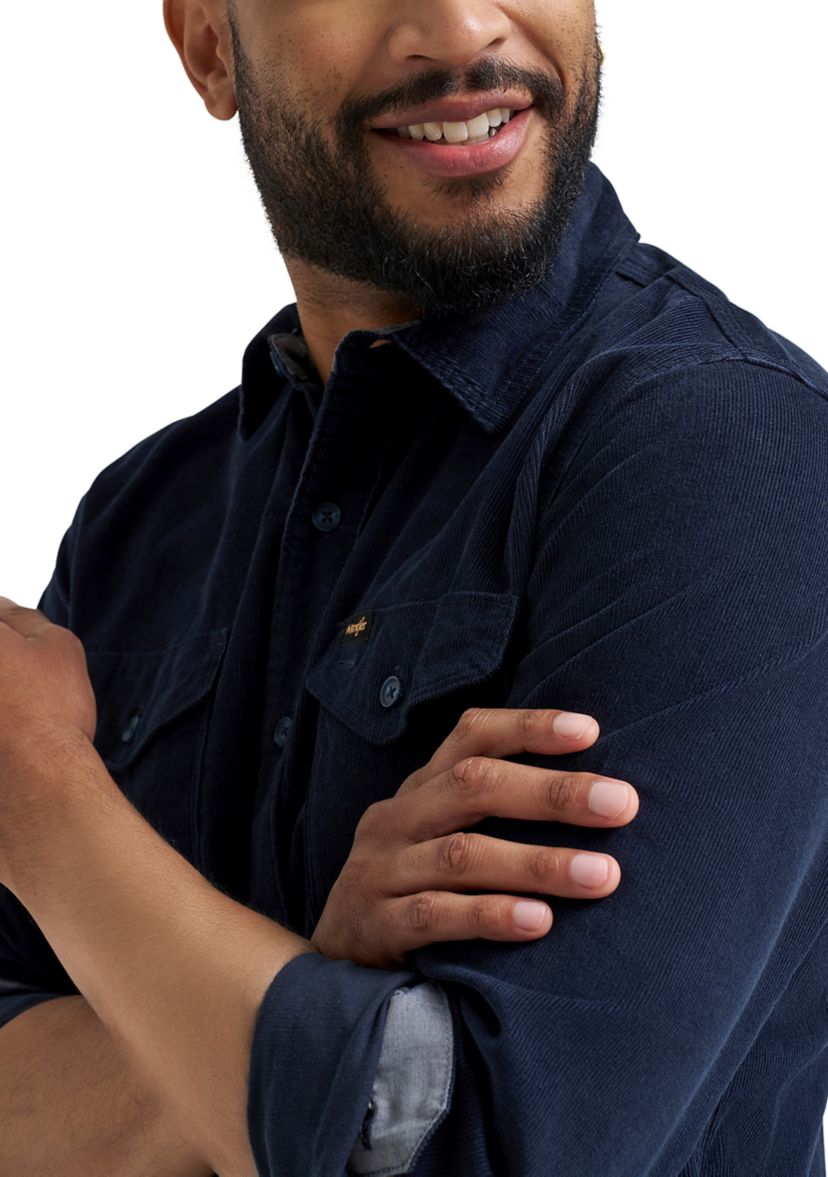 Mens Long Sleeve Corduroy Shirt