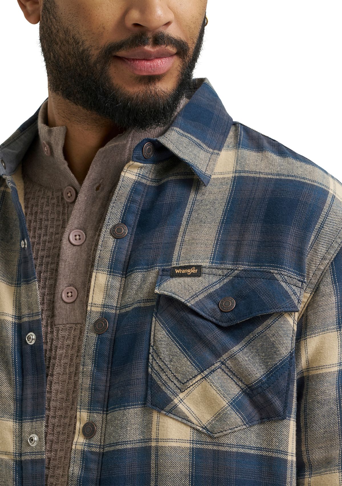 Mens Plaid Printed Sherpa Lined Flannel Shirt