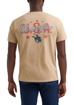 Wrangler Men's Short Sleeve USA Graphic T-Shirt, M Regular