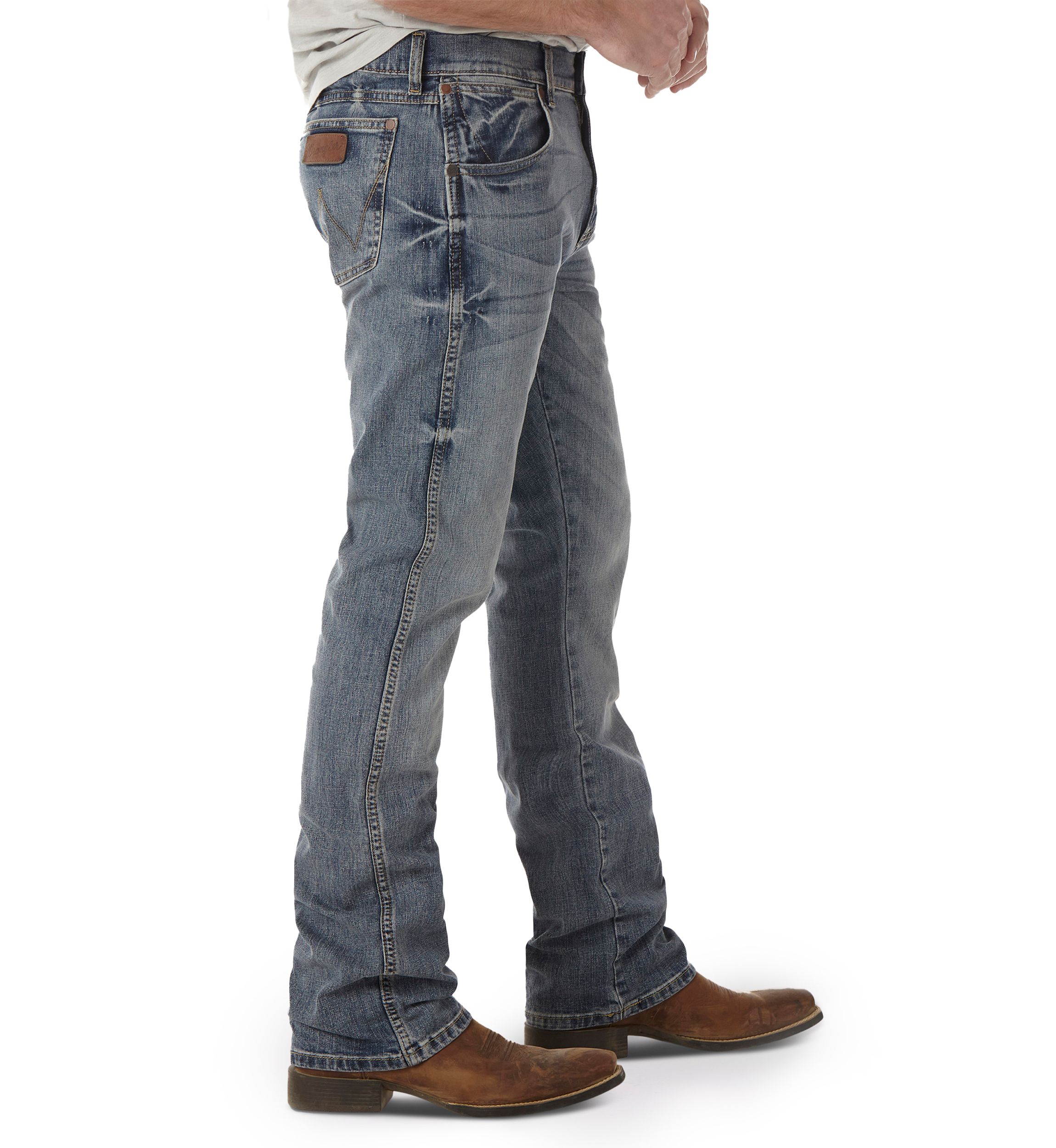 Mens Retro Slim Bootcut Jeans