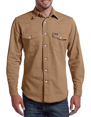 Wrangler® Authentic Western Long Sleeve Twill Shirt | belk