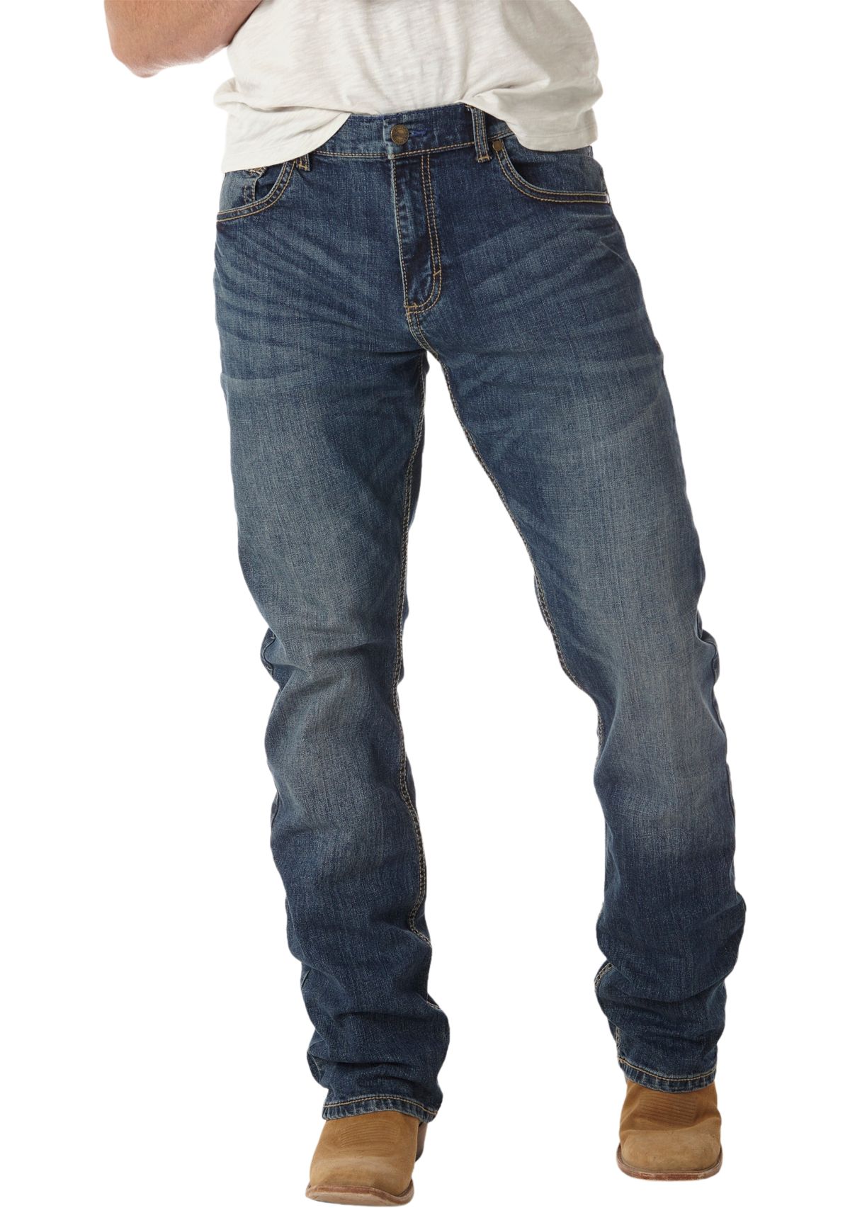 Mens Retro Slim Bootcut Jeans